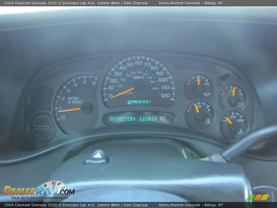 2004 Chevrolet Silverado 1500 LS Extended Cab 4x4 Summit White / Dark Charcoal Photo #17