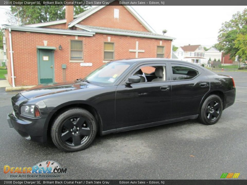 2008 Dodge Charger SE Brilliant Black Crystal Pearl / Dark Slate Gray Photo #1