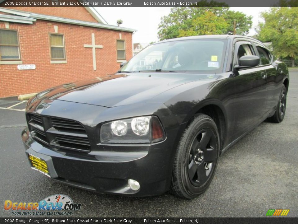 2008 Dodge Charger SE Brilliant Black Crystal Pearl / Dark Slate Gray Photo #2