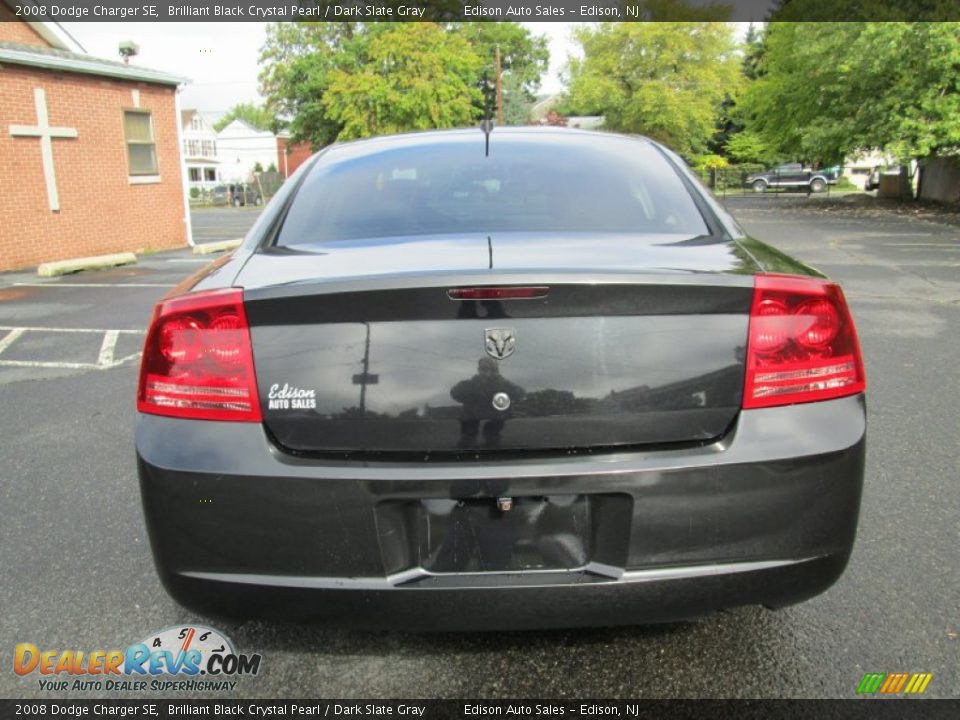 2008 Dodge Charger SE Brilliant Black Crystal Pearl / Dark Slate Gray Photo #6