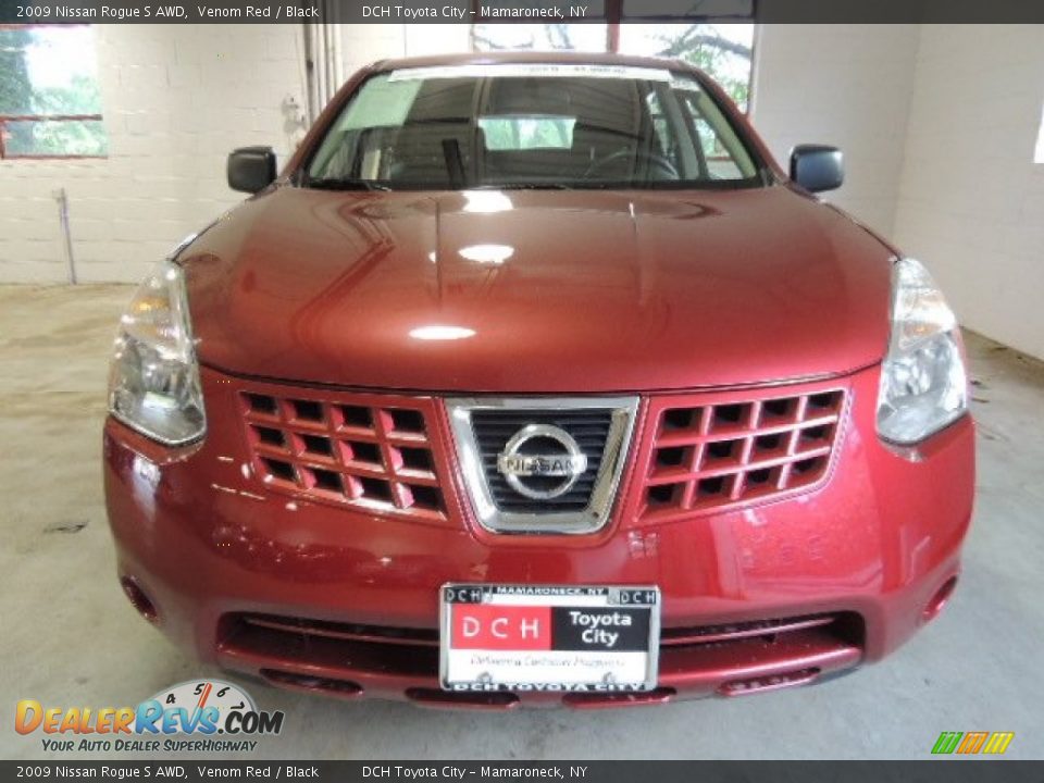 2009 Nissan Rogue S AWD Venom Red / Black Photo #4
