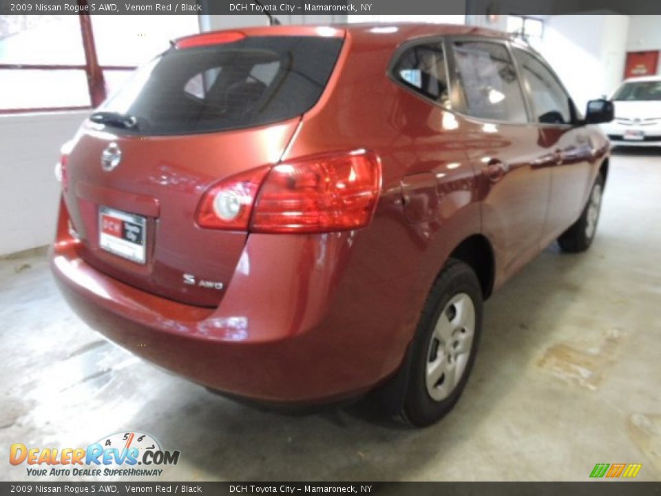 2009 Nissan Rogue S AWD Venom Red / Black Photo #6