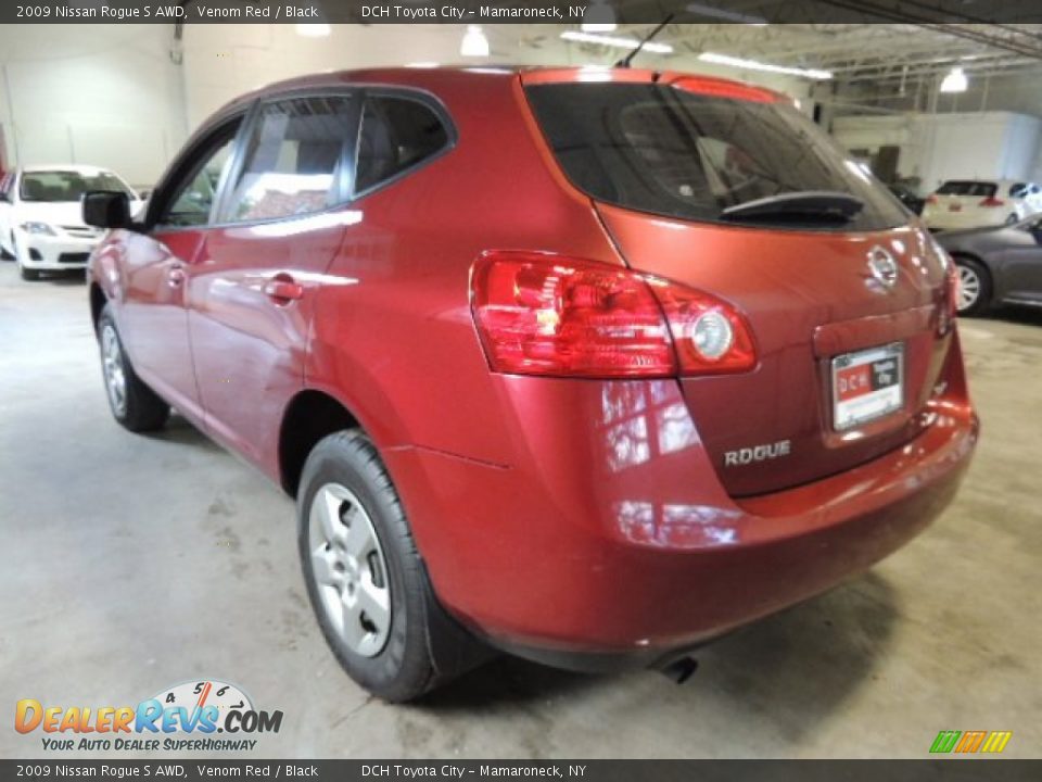 2009 Nissan Rogue S AWD Venom Red / Black Photo #10