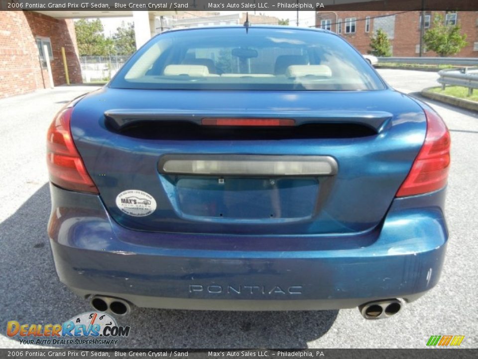 2006 Pontiac Grand Prix GT Sedan Blue Green Crystal / Sand Photo #11