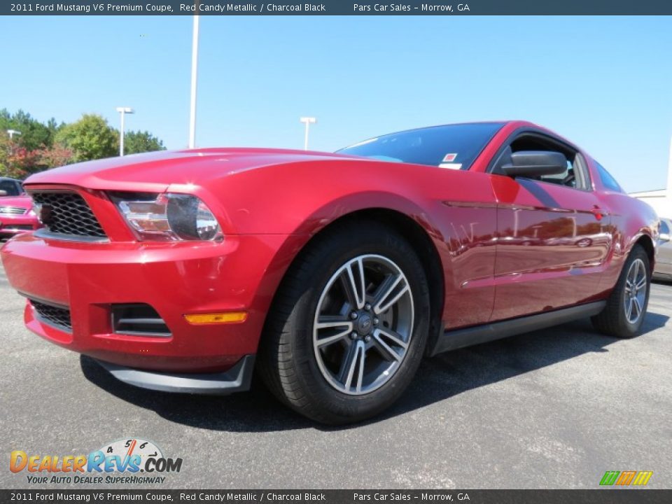 2011 Ford Mustang V6 Premium Coupe Red Candy Metallic / Charcoal Black Photo #1