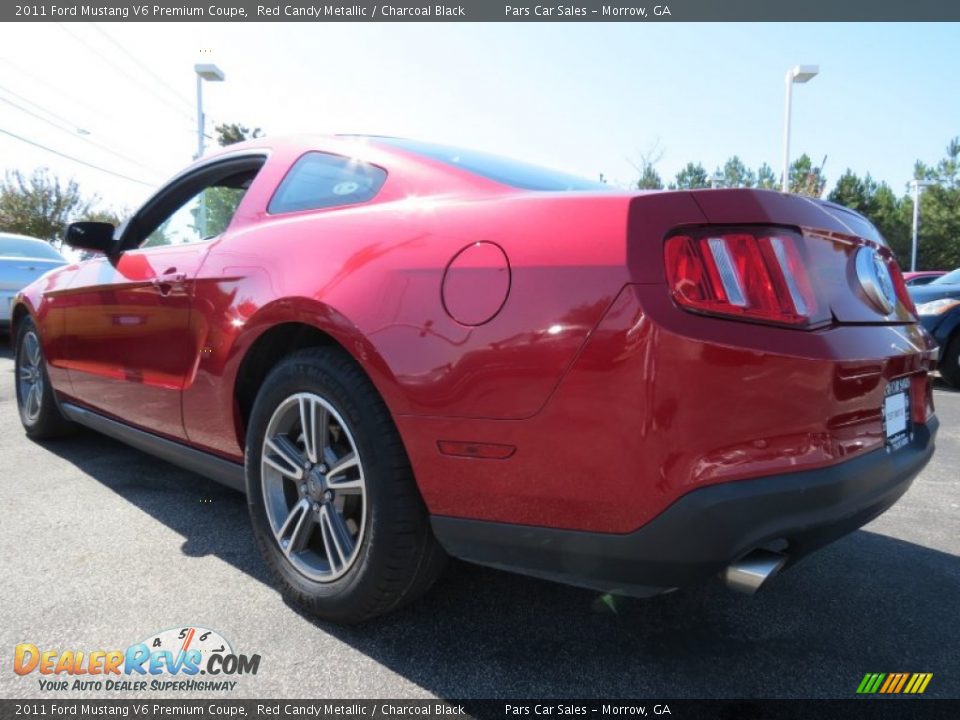 2011 Ford Mustang V6 Premium Coupe Red Candy Metallic / Charcoal Black Photo #2