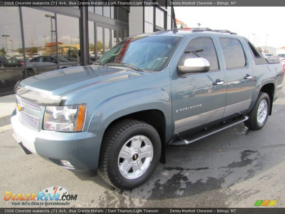 2008 Chevrolet Avalanche Z71 4x4 Blue Granite Metallic / Dark Titanium/Light Titanium Photo #1