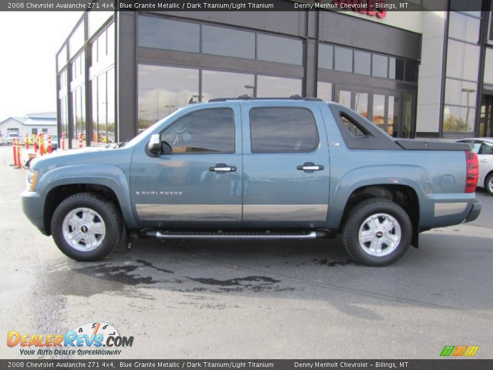 2008 Chevrolet Avalanche Z71 4x4 Blue Granite Metallic / Dark Titanium/Light Titanium Photo #2