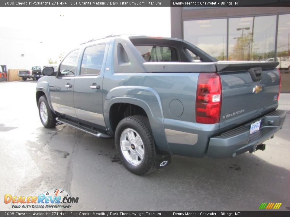 2008 Chevrolet Avalanche Z71 4x4 Blue Granite Metallic / Dark Titanium/Light Titanium Photo #3