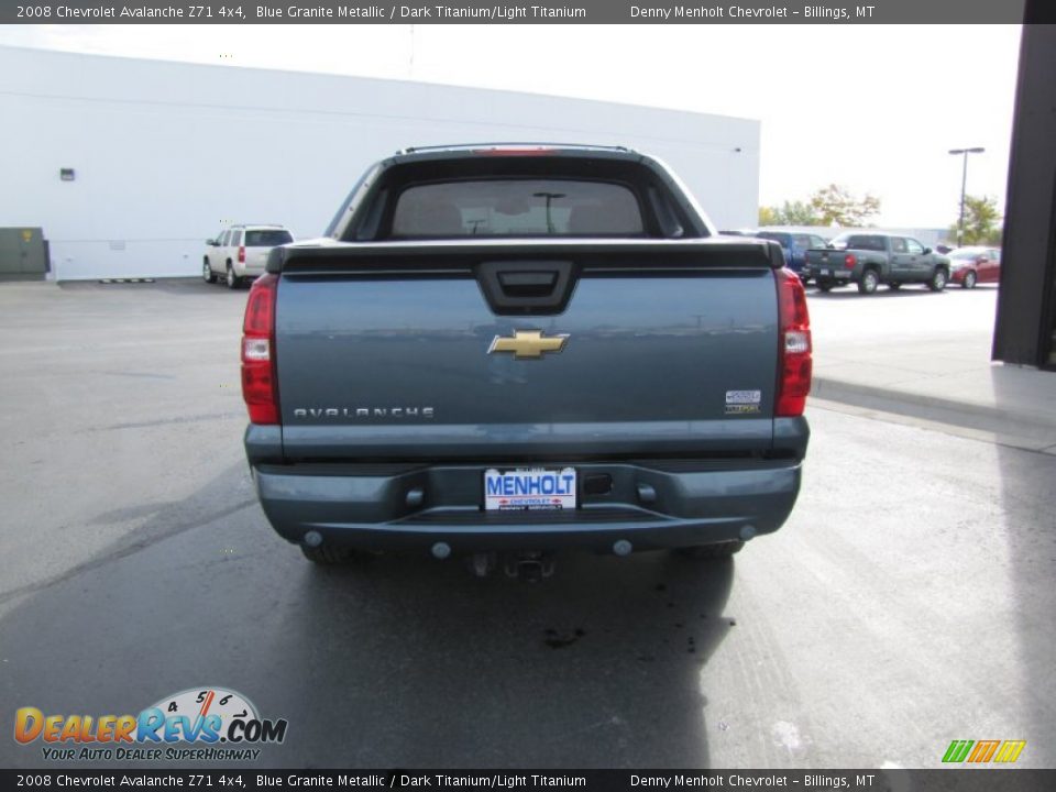 2008 Chevrolet Avalanche Z71 4x4 Blue Granite Metallic / Dark Titanium/Light Titanium Photo #4