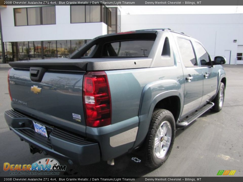 2008 Chevrolet Avalanche Z71 4x4 Blue Granite Metallic / Dark Titanium/Light Titanium Photo #6