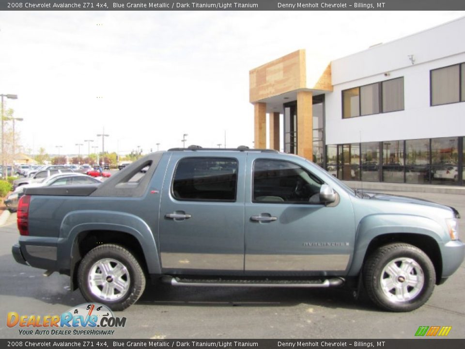 2008 Chevrolet Avalanche Z71 4x4 Blue Granite Metallic / Dark Titanium/Light Titanium Photo #7