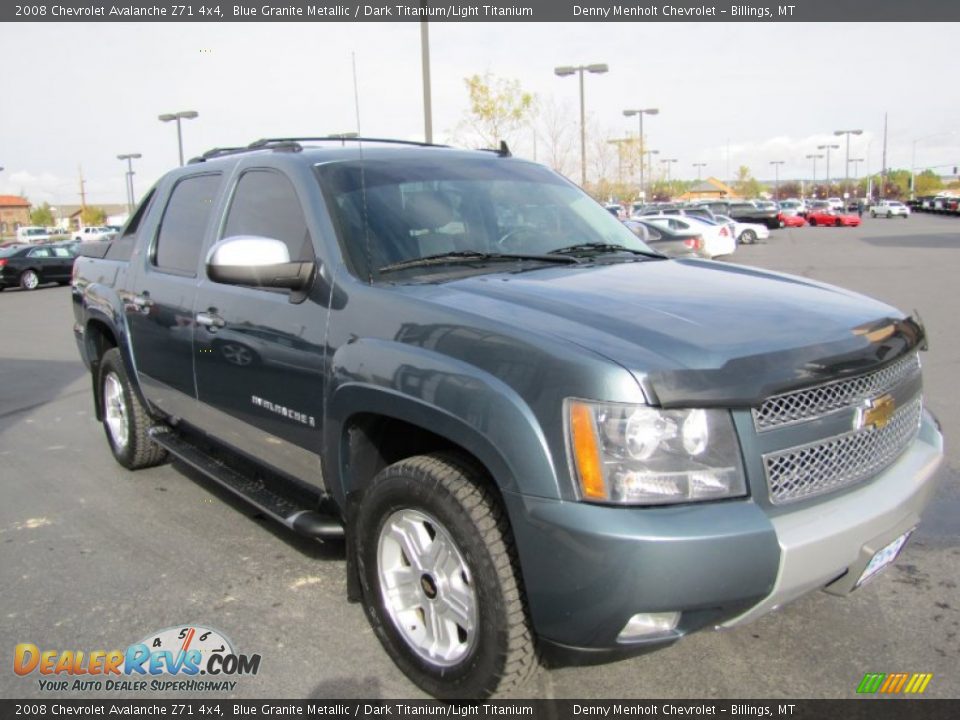2008 Chevrolet Avalanche Z71 4x4 Blue Granite Metallic / Dark Titanium/Light Titanium Photo #8