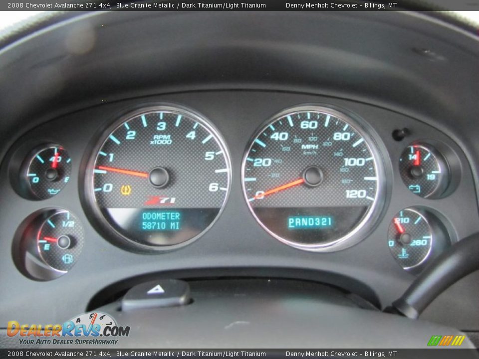 2008 Chevrolet Avalanche Z71 4x4 Blue Granite Metallic / Dark Titanium/Light Titanium Photo #23