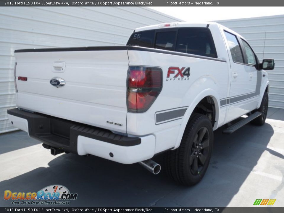 2013 Ford F150 FX4 SuperCrew 4x4 Oxford White / FX Sport Appearance Black/Red Photo #3