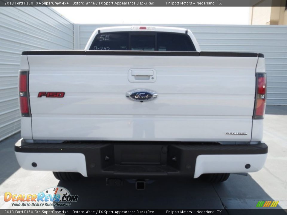 2013 Ford F150 FX4 SuperCrew 4x4 Oxford White / FX Sport Appearance Black/Red Photo #4