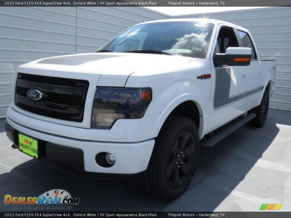 2013 Ford F150 FX4 SuperCrew 4x4 Oxford White / FX Sport Appearance Black/Red Photo #6