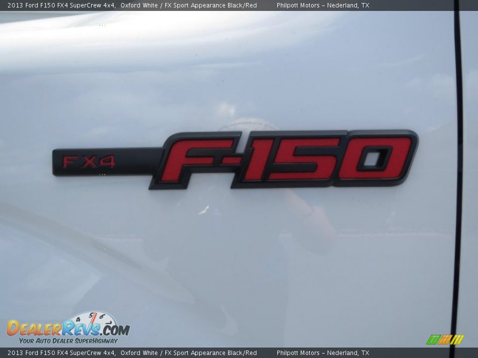 2013 Ford F150 FX4 SuperCrew 4x4 Oxford White / FX Sport Appearance Black/Red Photo #12