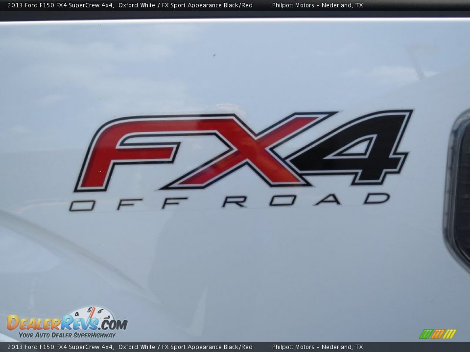 2013 Ford F150 FX4 SuperCrew 4x4 Oxford White / FX Sport Appearance Black/Red Photo #16