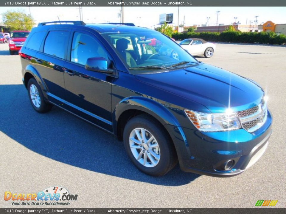 2013 Dodge Journey SXT Fathom Blue Pearl / Black Photo #3