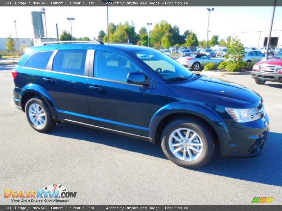 2013 Dodge Journey SXT Fathom Blue Pearl / Black Photo #7