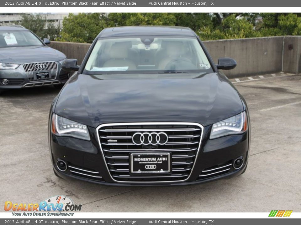 2013 Audi A8 L 4.0T quattro Phantom Black Pearl Effect / Velvet Beige Photo #2