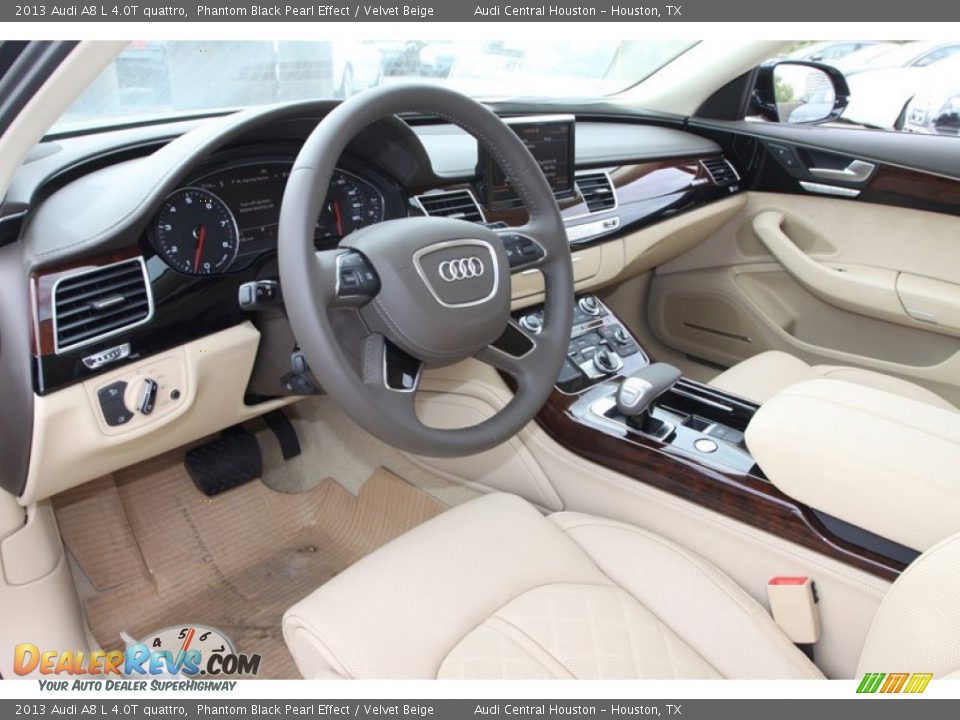 Velvet Beige Interior - 2013 Audi A8 L 4.0T quattro Photo #11