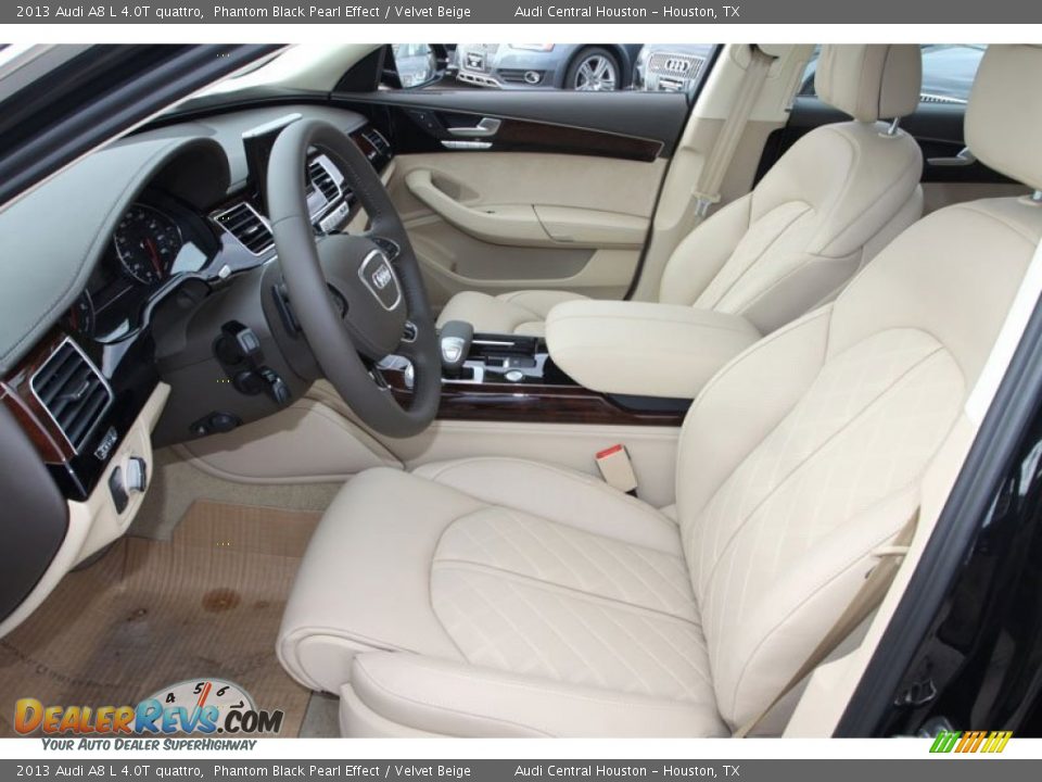 Velvet Beige Interior - 2013 Audi A8 L 4.0T quattro Photo #12