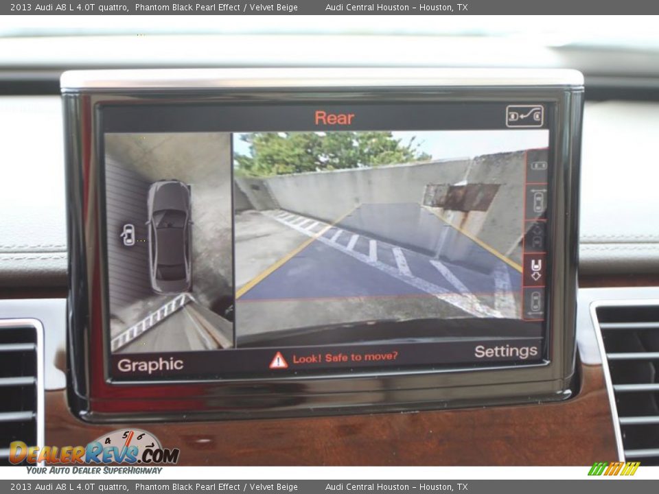 2013 Audi A8 L 4.0T quattro Phantom Black Pearl Effect / Velvet Beige Photo #19