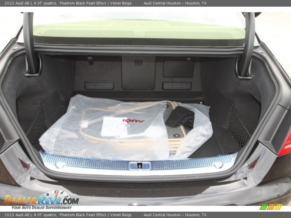 2013 Audi A8 L 4.0T quattro Phantom Black Pearl Effect / Velvet Beige Photo #23