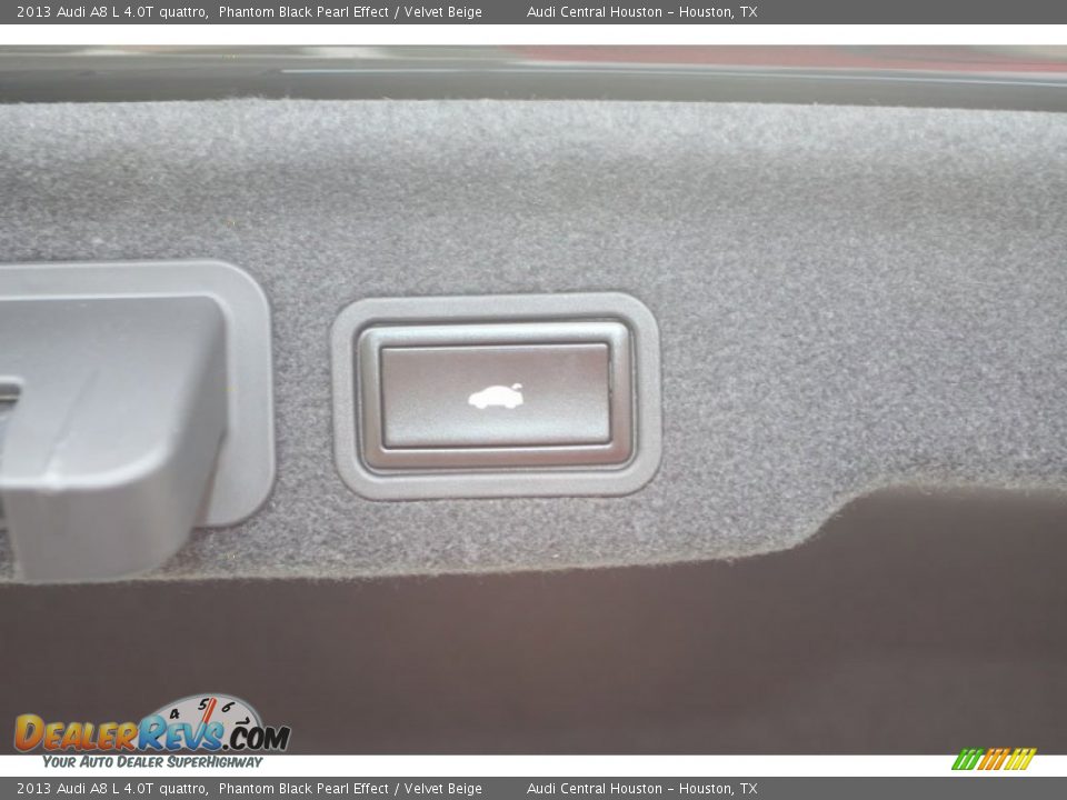 2013 Audi A8 L 4.0T quattro Phantom Black Pearl Effect / Velvet Beige Photo #24