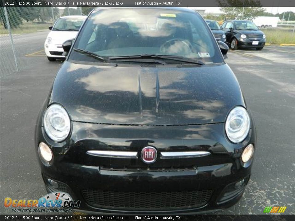 2012 Fiat 500 Sport Nero (Black) / Pelle Nera/Nera (Black/Black) Photo #2