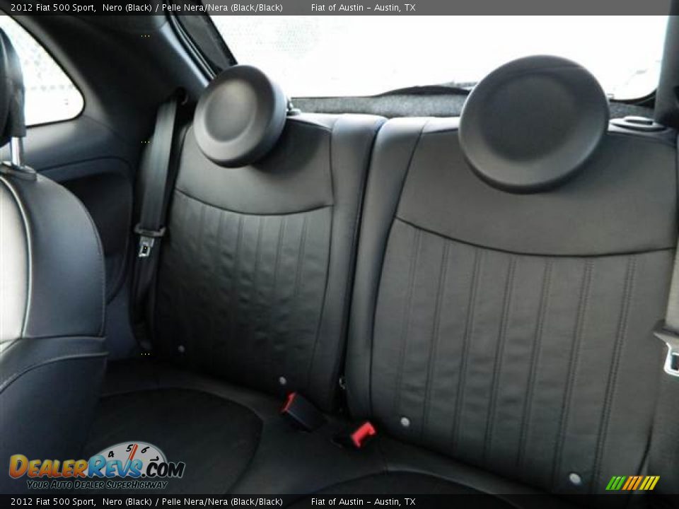 2012 Fiat 500 Sport Nero (Black) / Pelle Nera/Nera (Black/Black) Photo #5