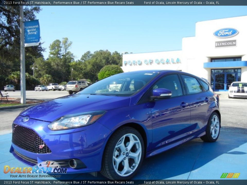2013 Ford Focus ST Hatchback Performance Blue / ST Performance Blue Recaro Seats Photo #1