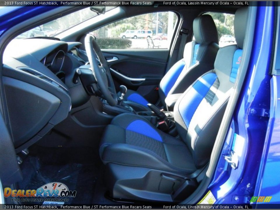 ST Performance Blue Recaro Seats Interior - 2013 Ford Focus ST Hatchback Photo #5