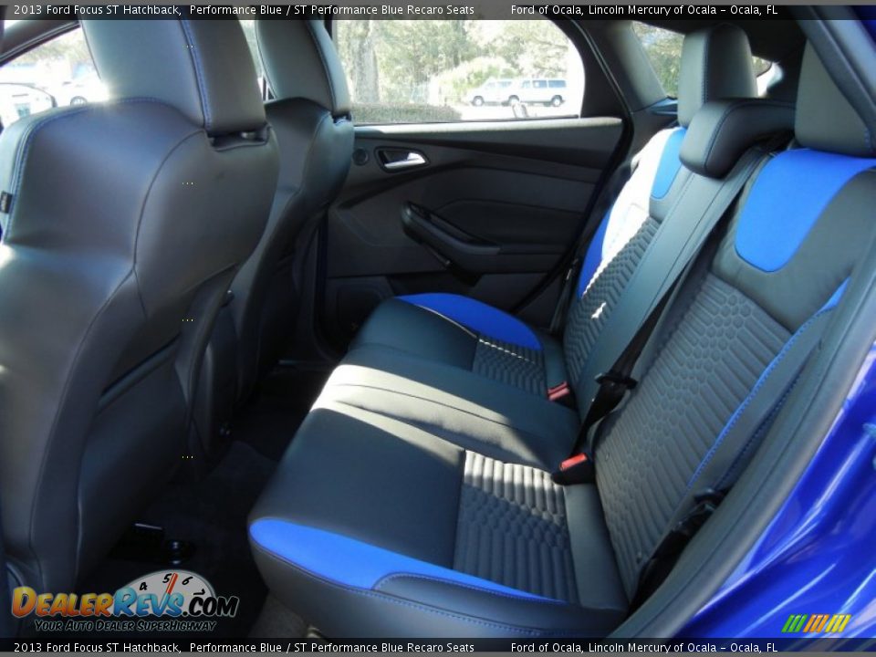 ST Performance Blue Recaro Seats Interior - 2013 Ford Focus ST Hatchback Photo #6