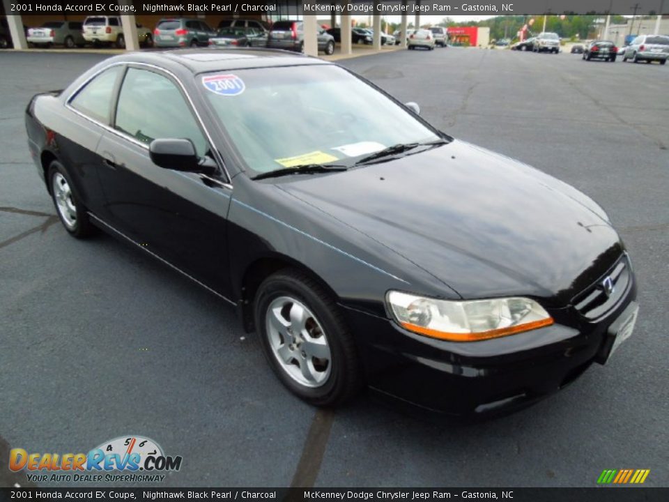 2001 Honda Accord EX Coupe Nighthawk Black Pearl / Charcoal Photo #1