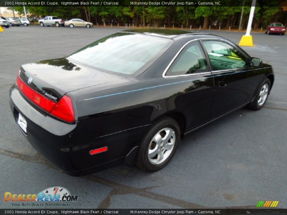 2001 Honda Accord EX Coupe Nighthawk Black Pearl / Charcoal Photo #5