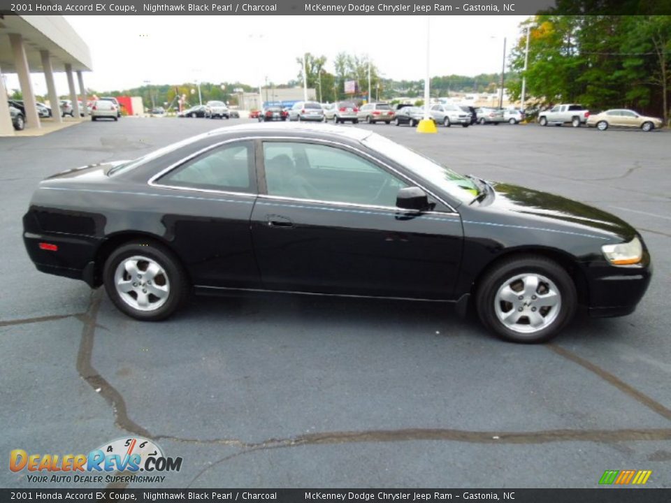 2001 Honda Accord EX Coupe Nighthawk Black Pearl / Charcoal Photo #6