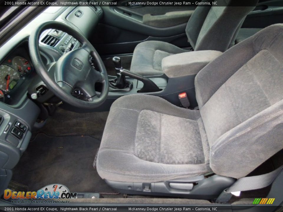 2001 Honda Accord EX Coupe Nighthawk Black Pearl / Charcoal Photo #8