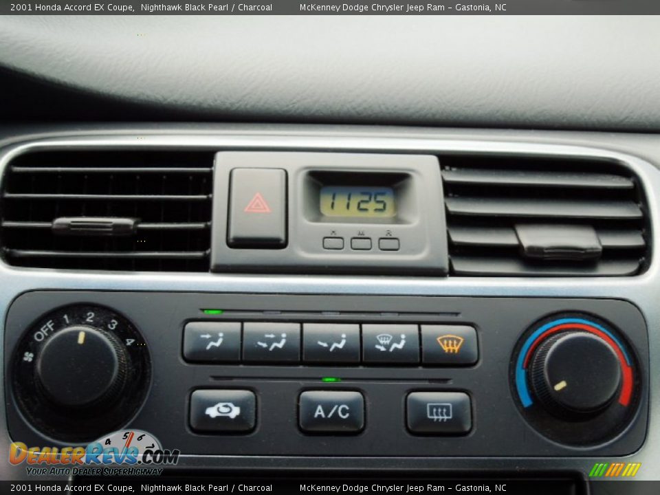 2001 Honda Accord EX Coupe Nighthawk Black Pearl / Charcoal Photo #15