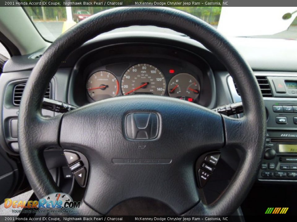 2001 Honda Accord EX Coupe Nighthawk Black Pearl / Charcoal Photo #17