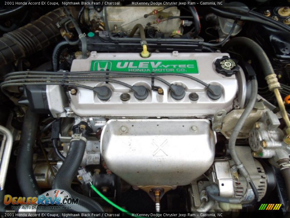 2001 Honda Accord EX Coupe Nighthawk Black Pearl / Charcoal Photo #25