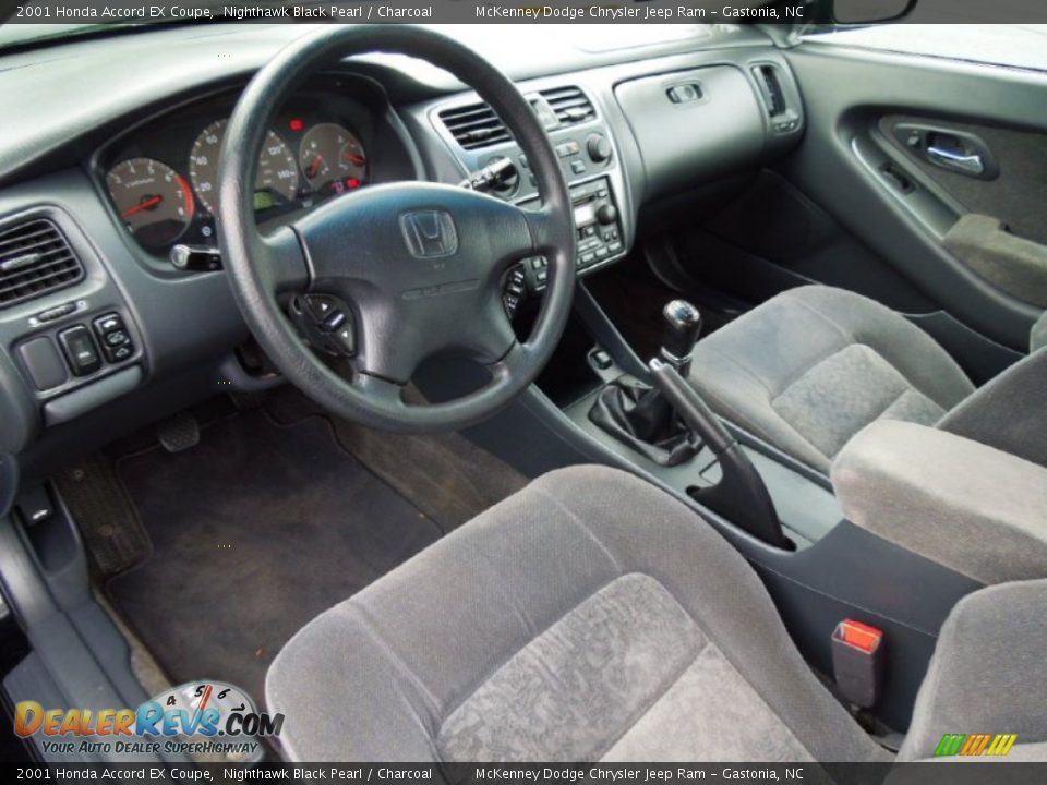 2001 Honda Accord EX Coupe Nighthawk Black Pearl / Charcoal Photo #27