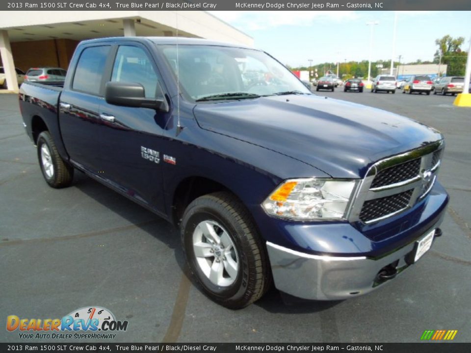 2013 Ram 1500 SLT Crew Cab 4x4 True Blue Pearl / Black/Diesel Gray Photo #1
