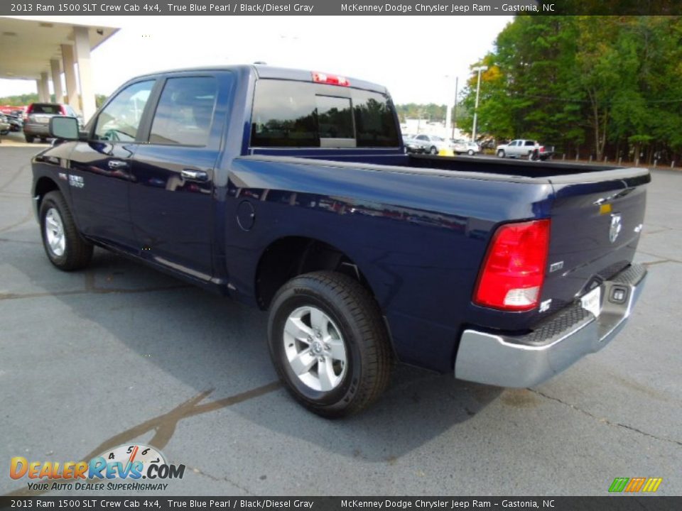 2013 Ram 1500 SLT Crew Cab 4x4 True Blue Pearl / Black/Diesel Gray Photo #4