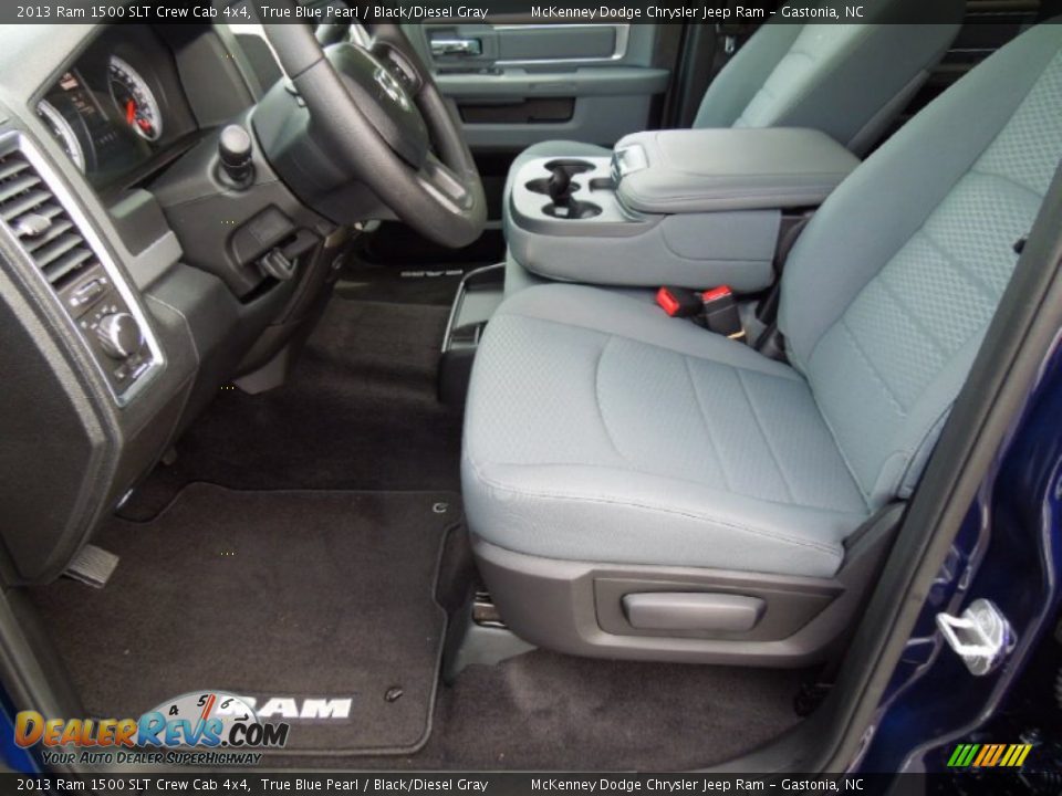 Black/Diesel Gray Interior - 2013 Ram 1500 SLT Crew Cab 4x4 Photo #8