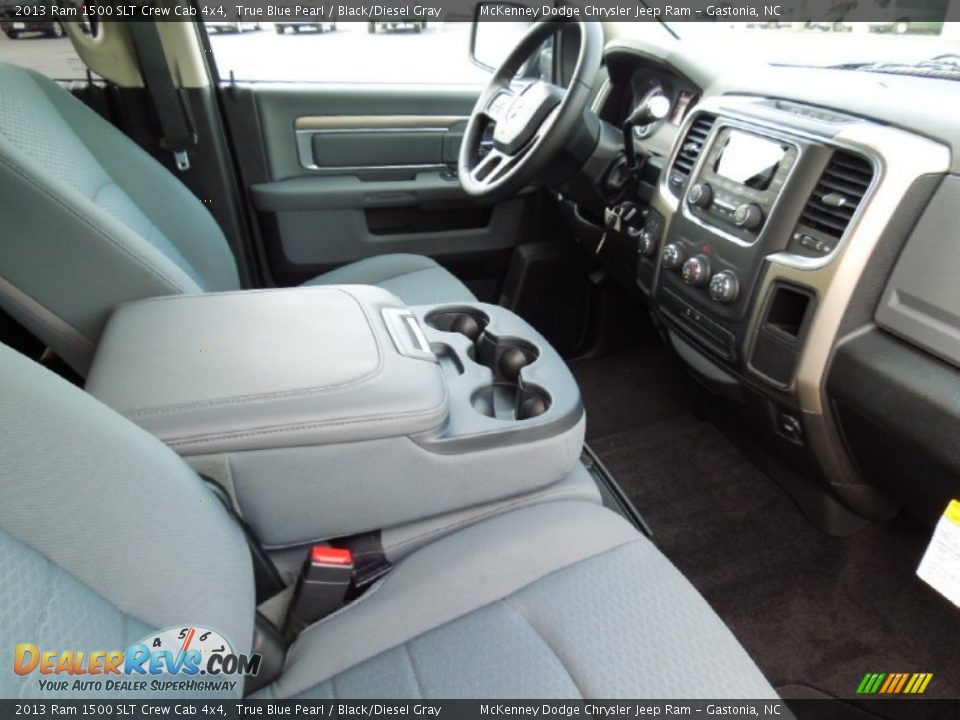 Black/Diesel Gray Interior - 2013 Ram 1500 SLT Crew Cab 4x4 Photo #23