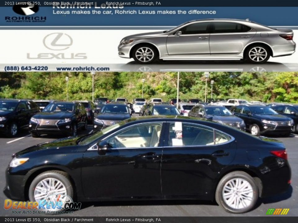 2013 Lexus ES 350 Obsidian Black / Parchment Photo #1