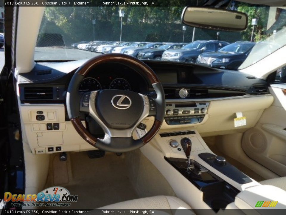 2013 Lexus ES 350 Obsidian Black / Parchment Photo #12